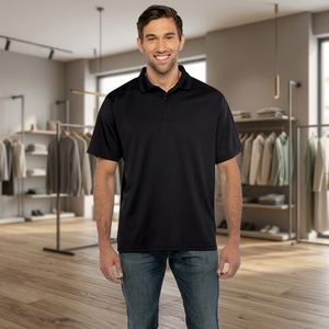 Chemises classiques pour hommes de haute qualité, tricotées en 100 % polyester, décontractées, à manches courtes, col personnalisé, impression numérique, respirantes - Product Image 3