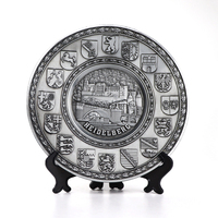 Plaque métallique souvenir de ville et de pays touristique en alliage de zinc, design personnalisé en gros, pour cadeau