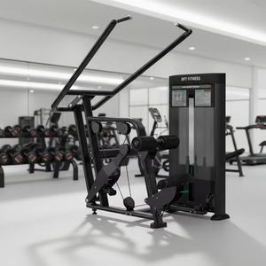 Machine de tirage latéral DFT Fitness DFT-E688, pile de poids de 100 kg, construction en acier, réglable, durable, contreplaqué universel - Product Image 2
