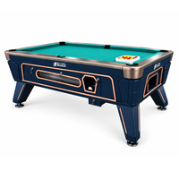 Table de billard commerciale à monnayeur 7ft 8ft, style américain et britannique, pour billard 8 et 9 boules, avec plateau en ardoise, personnalisable pour bars et clubs