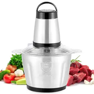 2 speeds cheap multifuncional small chopper mincer electric, 2l 3l meat grinder machine for household/