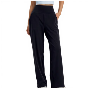 <span class=keywords><strong>Pantalon</strong></span> de sport ample à jambes larges, respirant et décontracté, taille haute, coupe droite, style rétro en nylon pour <span class=keywords><strong>femme</strong></span> - Product Image 6