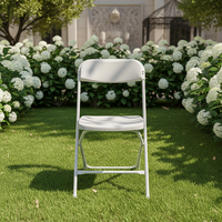 Chaises pliantes portables empilables en plastique blanc, écologiques, pour salle à manger, ferme, extérieur, école, mariage, événement, fête, usage commercial