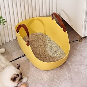 Bac à litière portable pour chat, bac à litière anti-éclaboussures, grand bac à excréments pour chat, toilette pour chat, accessoires pour chat, pelle à litière pour chat - Product Image 3