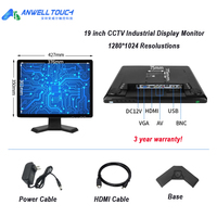 15 Zoll 17 Zoll 19 Zoll OEM Desktop CCTV-Monitor Bildschirm CCTV-Kamera Heimsicherheits-Monitor mit VGA HDMI BNC USB AV Anschlüssen