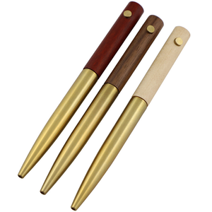 ปากกาลูกลื่นไม้วอลนัทไม้ชิงชันและเมเปิ้ลสีดำสุดๆพร้อมทองเหลืองหมุนได้และดินสอสไตลัสคุณสมบัติป้องกันการหมุน - Product Image 1