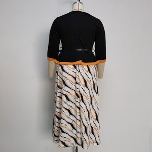 Y208111 Nuevo Vestido Africano para Mujer, Tallas Grandes 2XL-6XL, Vestidos Casuales con Cinturón, Gran Venta - Product Image 4