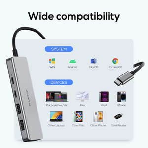 Adaptador de 4 puertos <span class=keywords><strong>USB</strong></span> tipo C 4 en 1 para ordenador, estación de carga para MacBook 3,0/ipad - Product Image 5