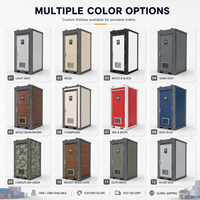 Cabine de toilettes mobile préfabriquée modulaire, unité d'assainissement portable pour chantier et logement temporaire
