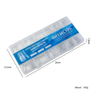 600pcs/box Full Cover Press on <b>Nail</b> Tips French Square False <b>Nail</b> <b>Extension</b> <b>Nail</b> Art Wholesale - Product Image 6