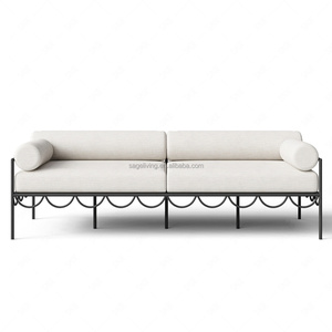 Canapé <span class=keywords><strong>de</strong></span> <span class=keywords><strong>jardin</strong></span> en <span class=keywords><strong>aluminium</strong></span> Sageliving, style moderne et contemporain, coussin à séchage rapide, écologique, durable, mobilier d'extérieur imperméable - Product Image 4
