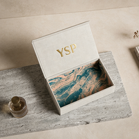 Caja Rígida Premium con Tapa Magnética, Impresión en Contraste en el Interior, Embalaje de Cartón con Sensación Texturizada para Kits de Belleza y Fragancias para el Hogar