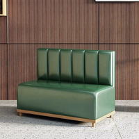 Ensemble de meubles de restaurant au design moderne, table à manger en bois colorée personnalisée avec 4 chaises pour les cafés