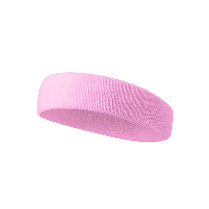 Grosir penjualan laris ikat kepala keringat kustom dengan Logo untuk olahraga kain elastis katun warna-warni wanita dan pria