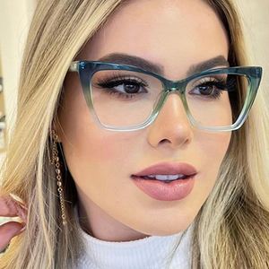 Fashion Retro <b>Spring</b> <b>Hinges</b> Optical Glasses Clear Cat Eye Women Glasses Frames TR90 Anti-blue Light Glasses Women - Product Image 2