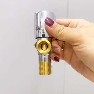 Robinet d'angle en cuivre 1/2 pouce en bronze moulé pour chauffe-eau, usage salle de bain - Product Image 3