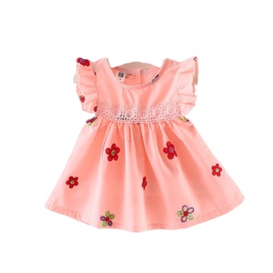 2022 New Design Cute <b>Flower</b> Cotton Baby Girls Floral Dress Kid Dress Frocks - Product Image 4