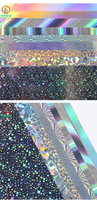 Meilleures ventes transfrontalières : 14 types de papier cartonné argenté à motifs laser, papier métallisé A4, effet irisé, 250 g, recyclable