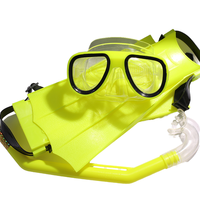 Ensemble de lunettes de natation sous-marine pour enfants moins chères masque de plongée en apnée et palmes pour piscines et plages