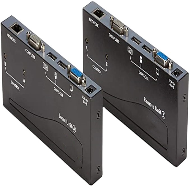 CARATAR ST081822 Custom 500ft VGA KVM IP Extender-PS/2 USB Host-KVM Console CAT5 Ethernet for Multiple Servers/Computers Stock