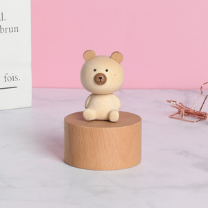 Caja Musical de Madera Personalizada de Alta Calidad con Canción de Animales, Mini Redonda con Manivela y Función Giratoria para Decoración del Hogar o Regalos - Product Image 6