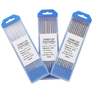 10 pièces d'électrodes en tungstène composite de couleur violette, code 1.6/2.0/2.4/3.0/3.2/4.0MM, tête blanche, aiguille en tungstène - Product Image 1