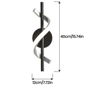 Applique murale LED moderne en aluminium blanc chaud 9W, luminaire mural décoratif minimaliste pour chambre à coucher, salon, couloir - Product Image 4