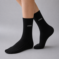 Chaussettes personnalisées en gros, texturées, avec logo jacquard, en coton côtelé, pour le sport et le quotidien