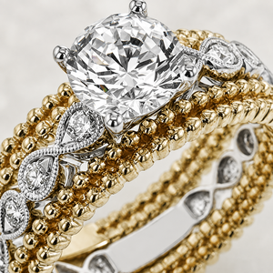 Two Tone <b>Cubic</b> <b>Zirconia</b> <b>Ring</b> for Women Engagement <b>Wedding</b> Jewelry - Product Image 6