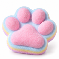 Mainan Squishy Cakar Kucing Kawaii - Mainan Penghilang Stres Bahan TPR Lembut dan Berbulu untuk Unisex Usia 14+ Mainan Sensorik untuk Diremas