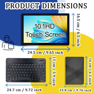 YPORANGECHENG Nouvelle tablette PC à écran capacitif de 10,1 pouces, processeur MTK Octa Core, Android 12.0, Wi-Fi, 3 Go/64 Go de stockage, 1280x800, utilisation professionnelle - Product Image 2