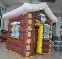 Décoration de Noël, ballon gonflable, maison en pain d'épices, village de grottes du Père Noël pour les activités de Noël