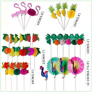 Parasols de cocktail en papier arc-en-ciel, pics à boissons en bois, décorations de cupcakes pour fêtes, décorations de table jetables - Product Image 4