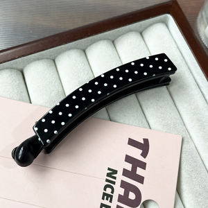 กิ๊บติดผมทรงตรงลายจุดสไตล์เรโทรสุดหรู - อุปกรณ์เสริมผมทรงหางม้าสูงแนวตั้งอเนกประสงค์ (ขายส่ง) - Product Image 4