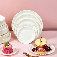 Assiettes en papier jetables de différentes tailles, assiettes en papier de qualité alimentaire, impression personnalisée pour le camping, les pique-niques, les restaurants, les plats à emporter