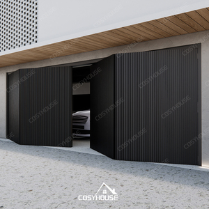 Porte de garage pliante moderne en aluminium et verre avec télécommande pour usage extérieur, hôtels, bureaux et projets commerciaux - Product Image 5