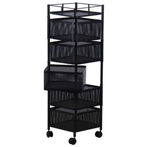 वर्ग पेशेवर <span class=keywords><strong>5</strong></span> टियर होम रोलिंग मोबाइल भंडारण रैक शेल्फ आयोजक ट्रॉली साथ ट्रॉली उपयोगिता रसोई गाड़ी - Product Image 3