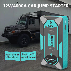 Starter Jump mobil 12V + Bank daya 12000mAh baterai otomatis 4000A perangkat Booster darurat lampu LED 12V Starter baterai mobil Diesel - Product Image 3