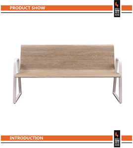 Sedia Contemporanea in Legno a 3 Posti con Braccioli per Sale d'Attesa, Uso Commerciale in Banche e Centri Commerciali - Product Image 5