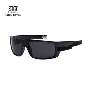 ギャングスタスタイル卸売レトロブラックラップスカルプリントカスタムロゴチカーノメンズサングラス - Product Image 3