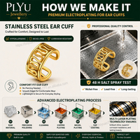 Pendientes de Cartílago de Acero Inoxidable Plateados para Hombre, Aros Lisos Minimalistas Pulidos para Uso Diario, Marca Privada