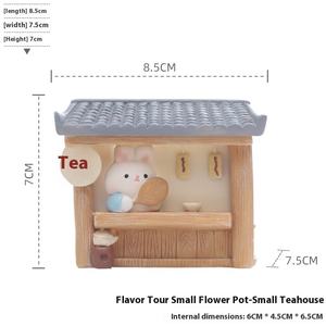 Creative classique lapin salon de thé résine numérique charnu Pots de fleurs jardinières pour <span class=keywords><strong>balcon</strong></span> paysage jardinage bureau bricolage en pot - Product Image 6