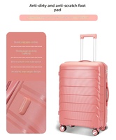 Ensemble de 4 valises en PP, best-seller, doublure en faux daim, imperméable, antivol, roues universelles silencieuses, bagages à fermeture éclair pour étudiants