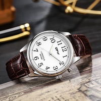 OEM jam tangan pria bisnis mewah baja tahan karat jam tangan pria bercahaya Relojes Para Hombre Logo jam tangan khusus