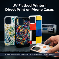 Imprimante UV à jet d'encre entièrement automatique A3 DX7, machine d'impression UV DTF à plat pour coques de téléphone, gobelets, balles de golf, trophées en cristal