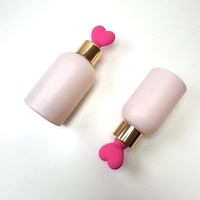 Articles les plus vendus, flacon d'essence cosmétique luxueux en verre de 15 ml, 30 ml, 50 ml, flacon transparent avec bouchon compte-gouttes en forme de cœur rose