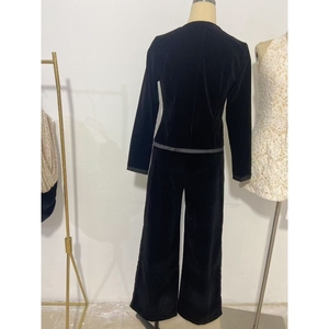 ชุดเซ็ต 2 ชิ้น เสื้อแขนยาวผูกโบว์สีดำ กางเกงขายาวลำลอง แฟชั่นสำหรับผู้หญิง - Product Image 4