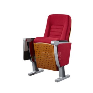 เก้าอี้หอประชุม Juyou รุ่น JY-608 โครงอะลูมิเนียมอัลลอยด์ หุ้มเบาะสีแดง สำหรับโรงเรียน - Product Image 1