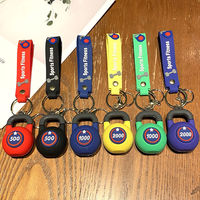 Porte-clés Kettlebell en métal de simulation, motif dessin animé, équipement sportif, cadeau promotionnel fitness, breloque pour clé de voiture, pour hommes et femmes, vente en gros, pour sac