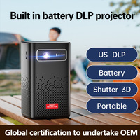 Haut-parleur intelligent portable d'extérieur P20+1080P avec lumière LED, mini projecteur 3D Home Cinéma, Android 9, batterie intégrée, 2 Go de RAM, lampe laser